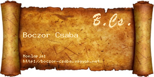 Boczor Csaba névjegykártya